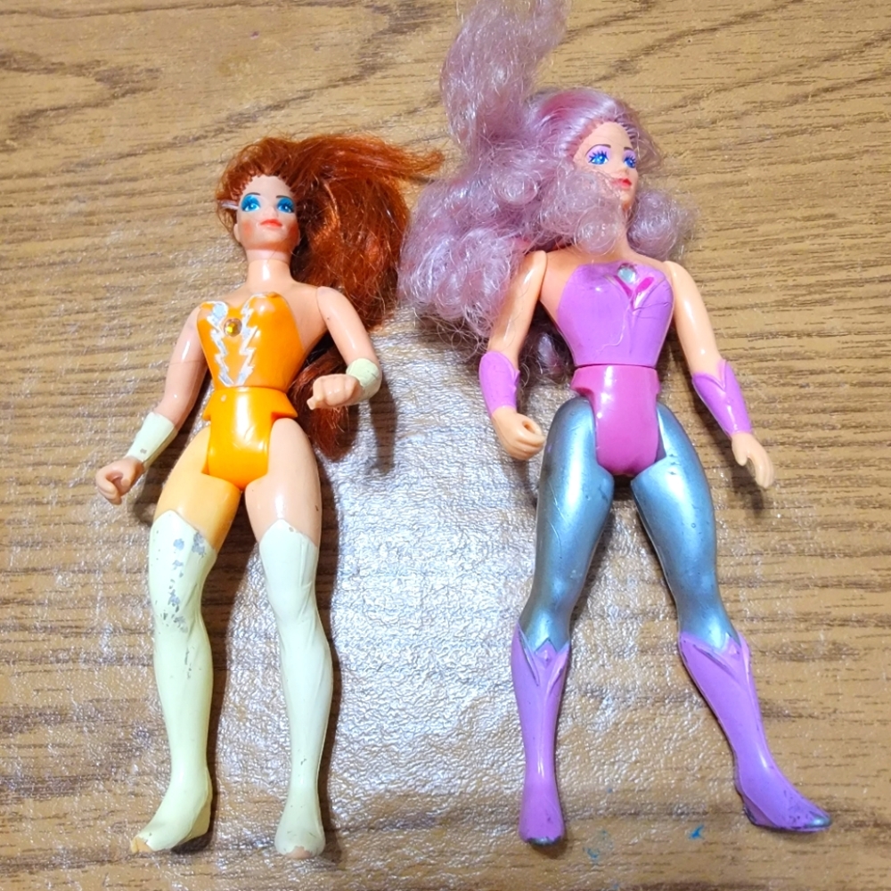 Vintage MOTU 1984 She-Ra Castaspella and Glimmer Dolls